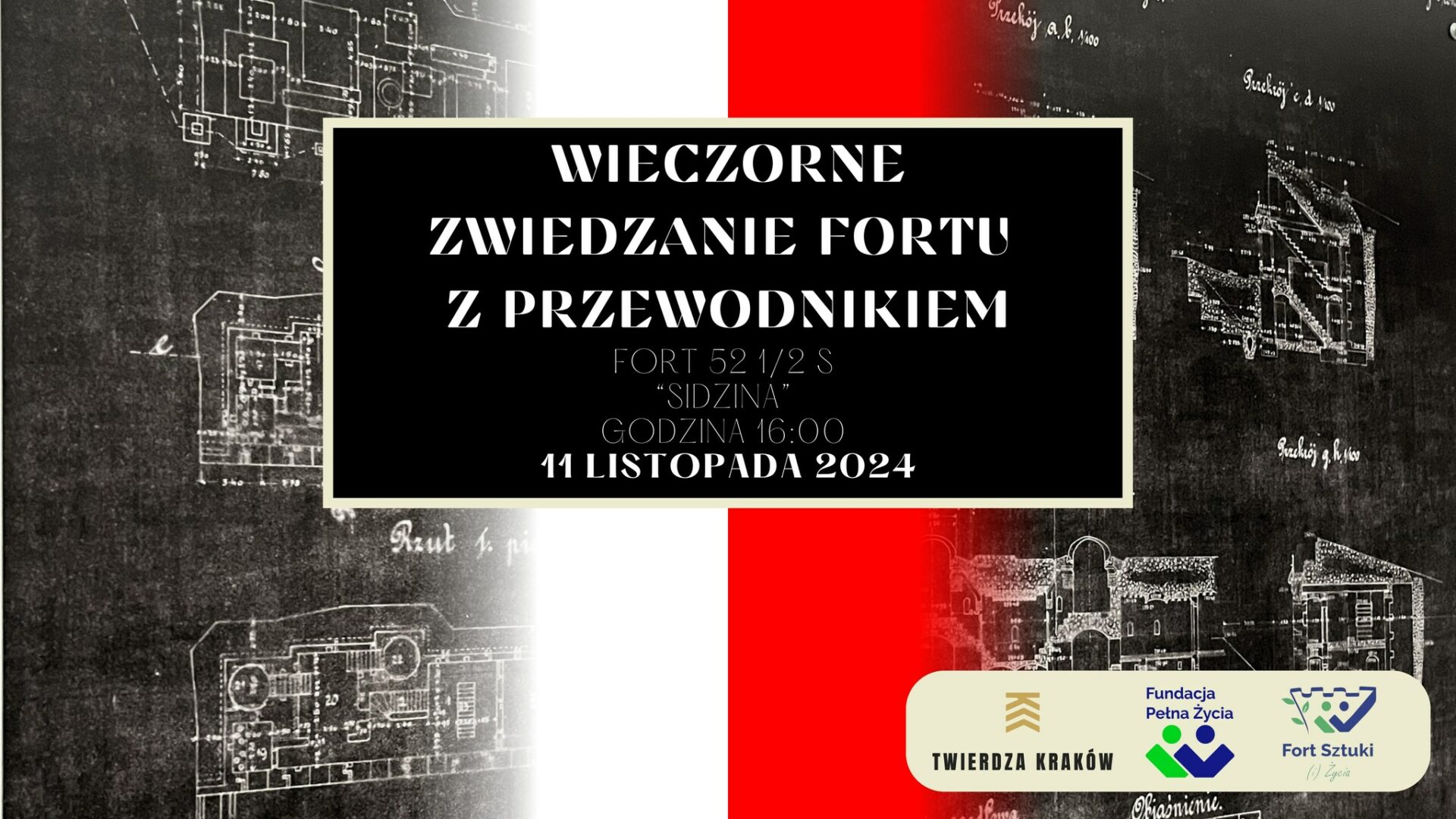 wieczorne zwiedzanie fortu z przewodnikiem - 11 listopada 2024